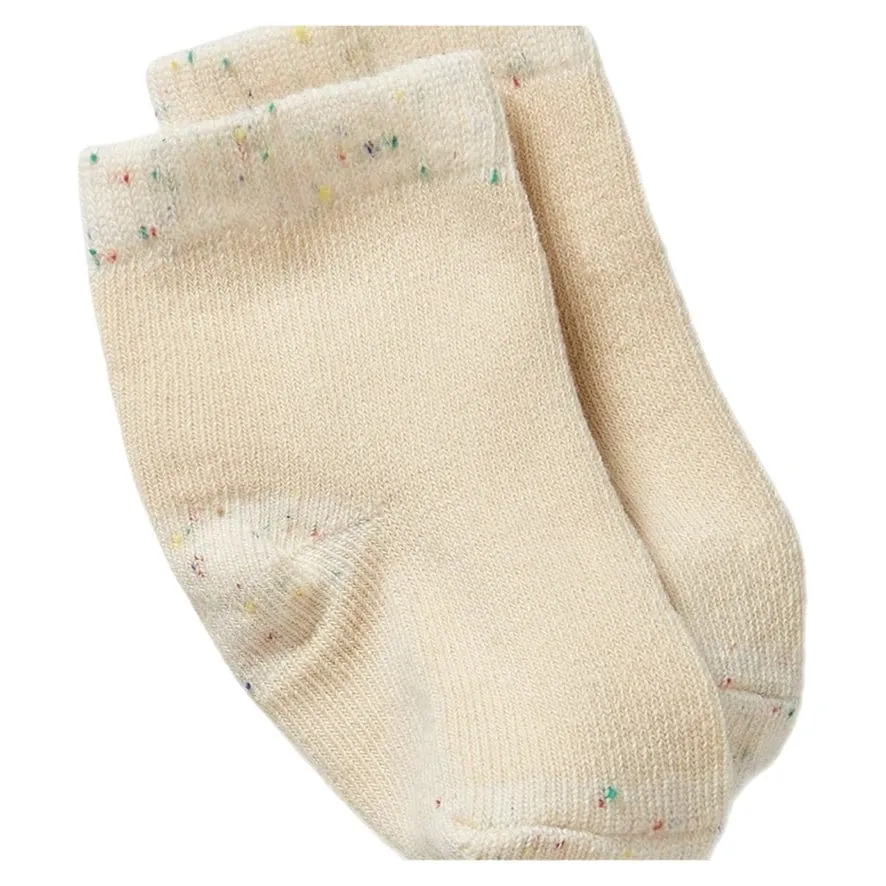 3 Pack Baby Socks - Mint Green, Cream, Pink