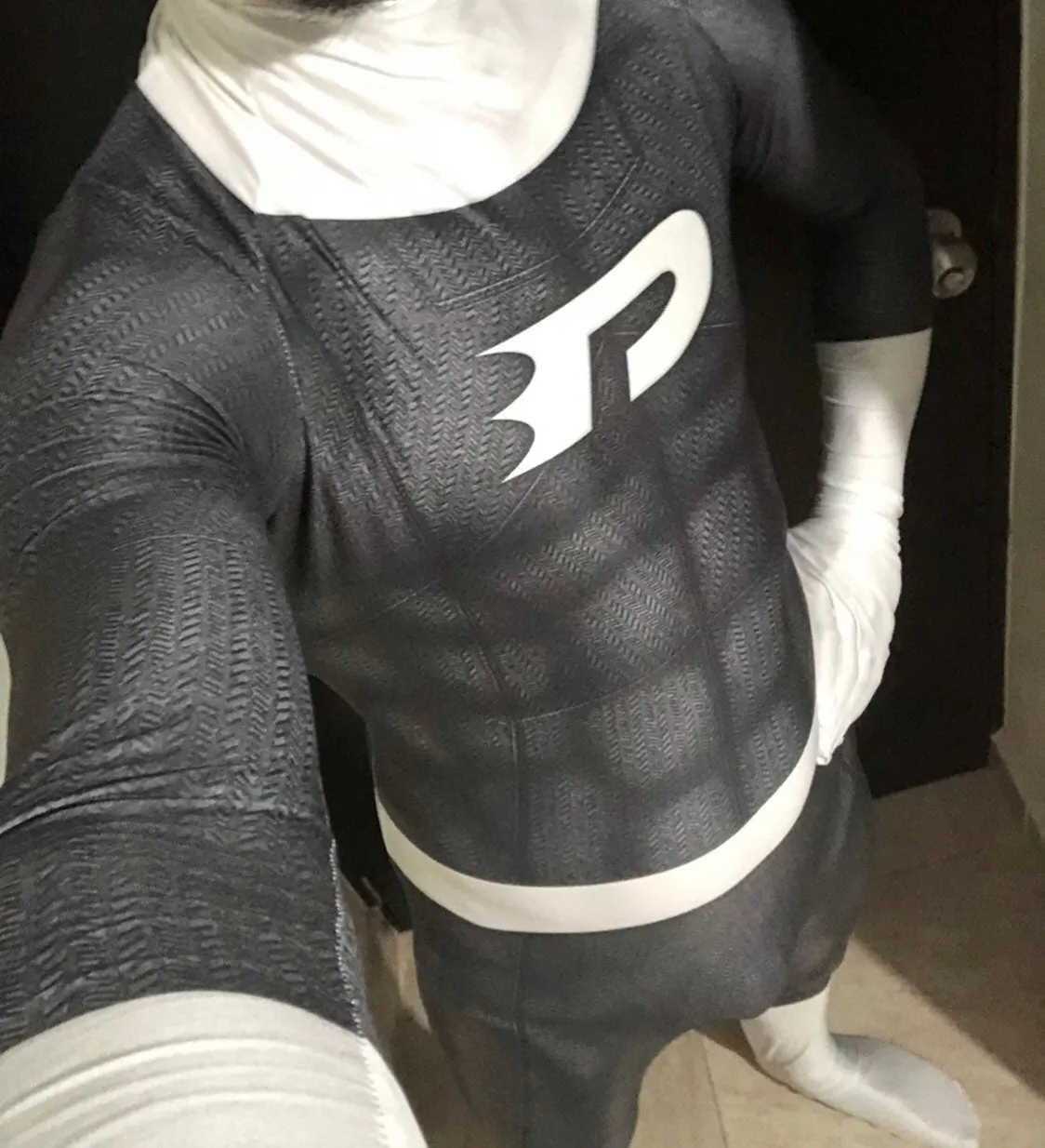 Adults Kids Danny Phantom Cosplay Costume Printed Superhero Halloween Bodysuit Zentai Suits