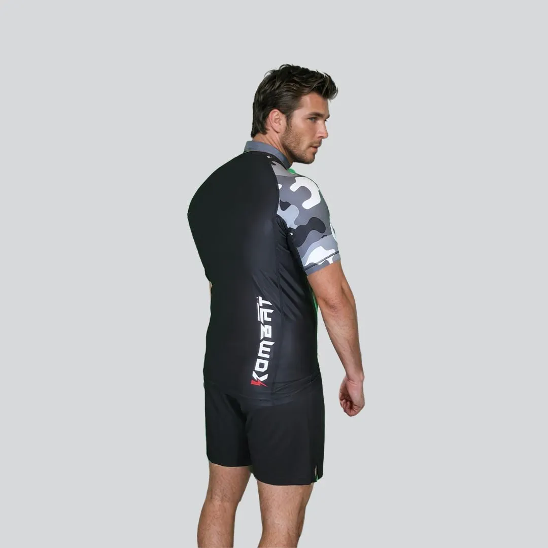 ADUTL RASH GUARD H/S CAMOUFLAGE KC SNOW White