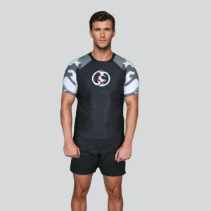 ADUTL RASH GUARD H/S CAMOUFLAGE KC SNOW White