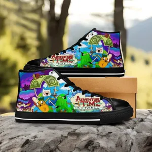 Adventure Time Finn and Jake Shoes High Top Sneakers for Kids and Adults