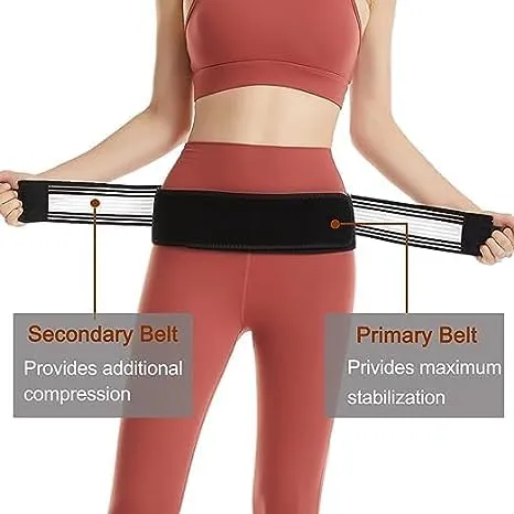 ALYV Sacroiliac SI Joint Hip Belt - Flexi Back Belt- Lower Back Support Brace for Men and Women - Pelvic Support Belt - Trochanter Belt - Sciatica Pelvis Lumbar Hip Pain Relief
