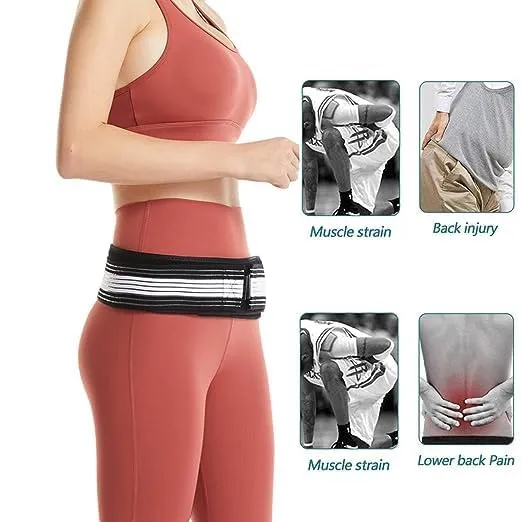 ALYV Sacroiliac SI Joint Hip Sciatica Belt | Breathable Anti-Slip Pelvic - Pain Relief for Sciatica | Pelvis | Lumbar | Nerve and Leg Pain - (Freesize | 1Unit)