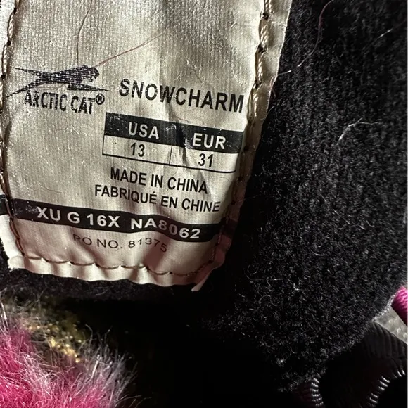 Arctic Cat Little Girls Snow Winter Boots Color Gray/Pink Size 13