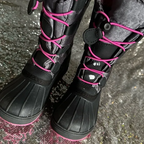 Arctic Cat Little Girls Snow Winter Boots Color Gray/Pink Size 13
