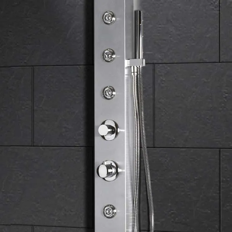 Ariel Bath Stainless Steel 70" Thermostatic Shower Panel