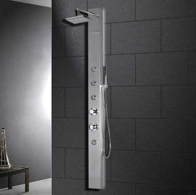 Ariel Bath Stainless Steel 70" Thermostatic Shower Panel
