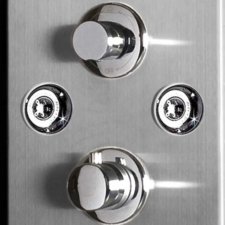 Ariel Bath Stainless Steel 72" Thermostatic Shower Panel