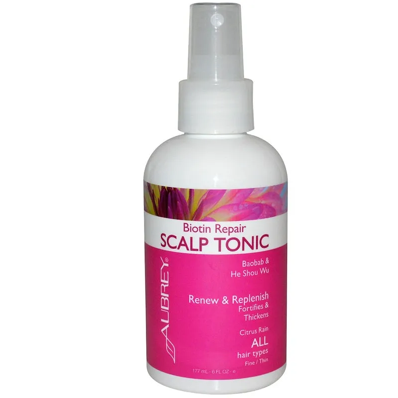 Aubrey Organics Biotin Repair Scalp Tonic Citrus Rain 6 Fl Oz