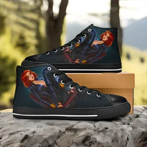 Avengers Black Widow Shoes High Top Sneakers for Kids and Adults