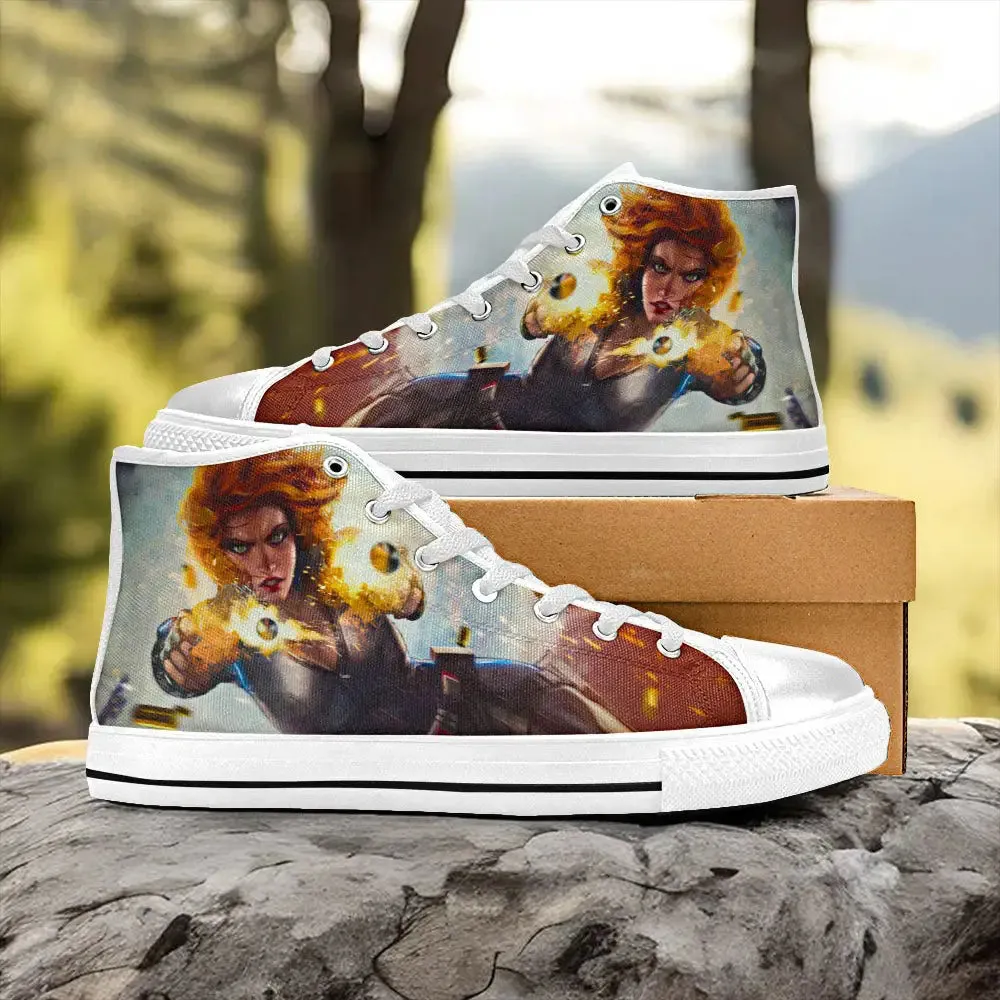 Avengers Black Widow Shoes High Top Sneakers for Kids and Adults