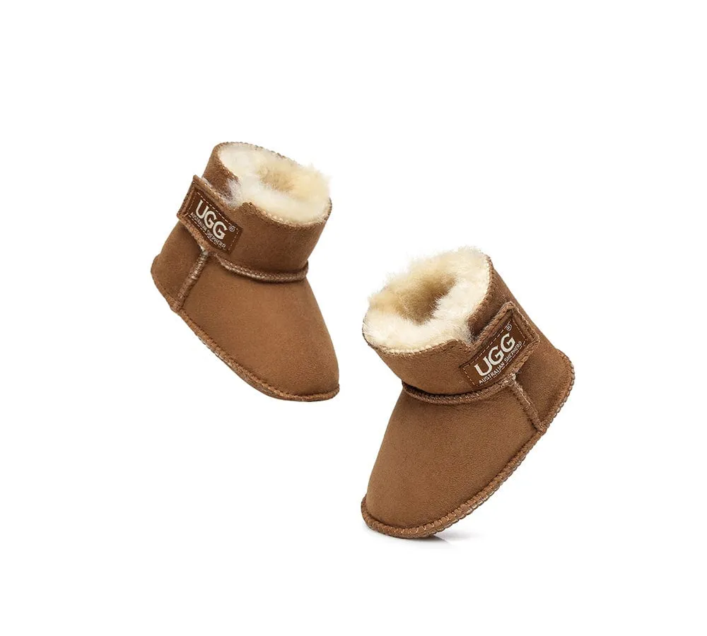 Baby Erin Sheepskin Booties Cradle