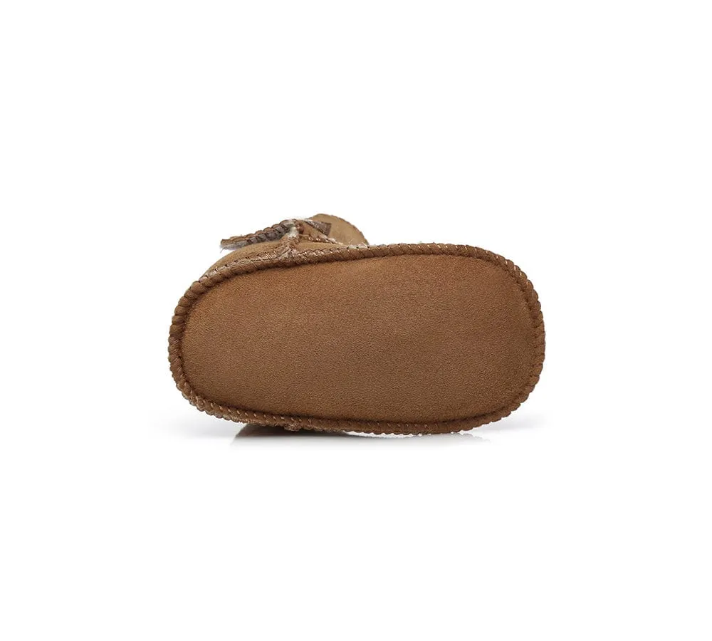 Baby Erin Sheepskin Booties Cradle