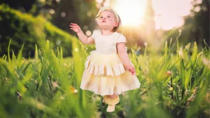 Beau Kid Lemon Layered Dress