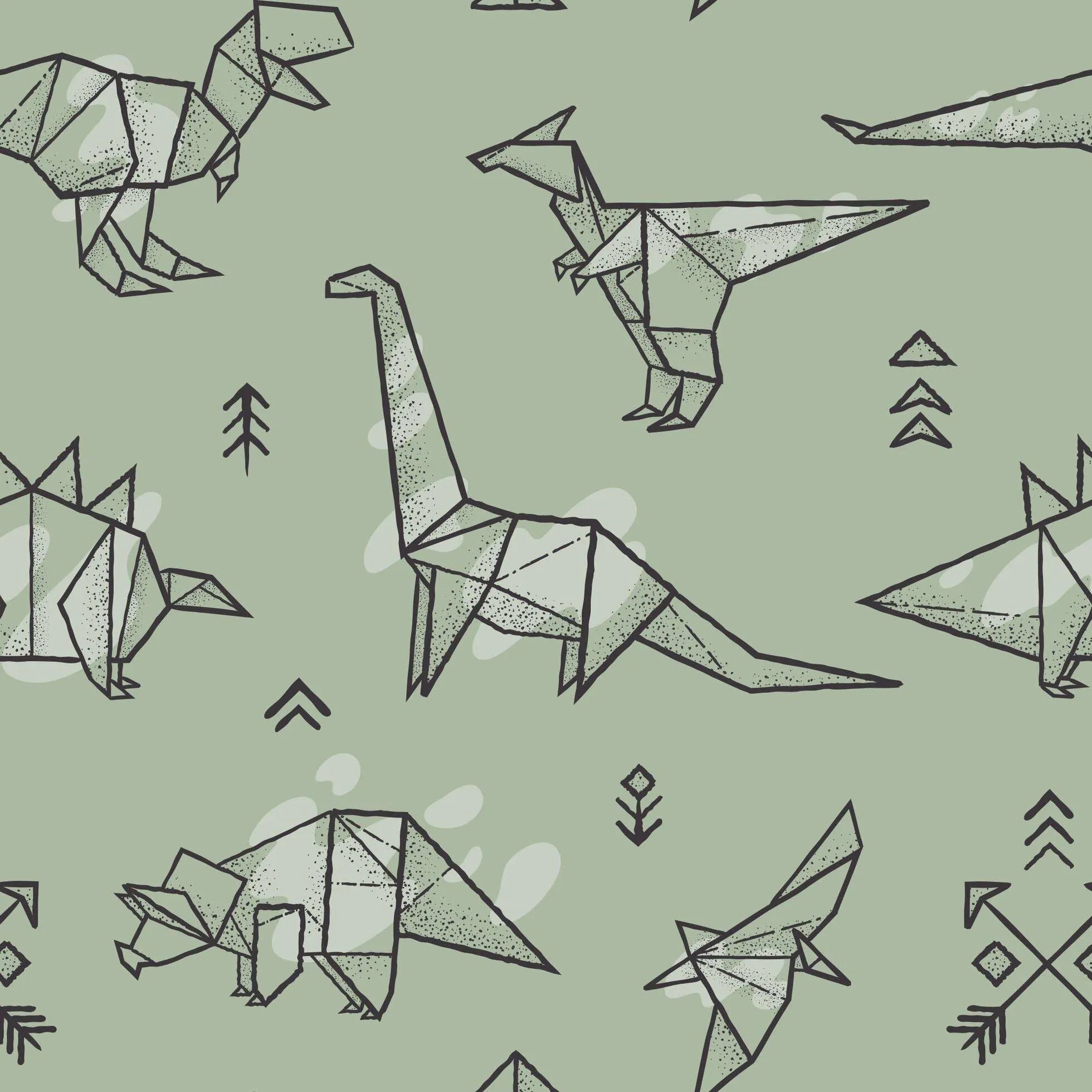 Big Kid Pajama - Origami Dino
