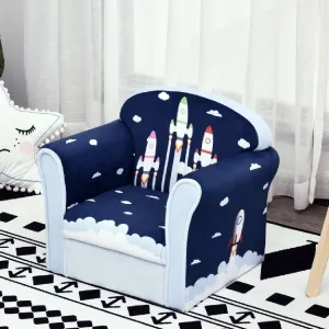 Blast-Off Children’s Rocket Themed Armchair | Blue | 3-9 Years