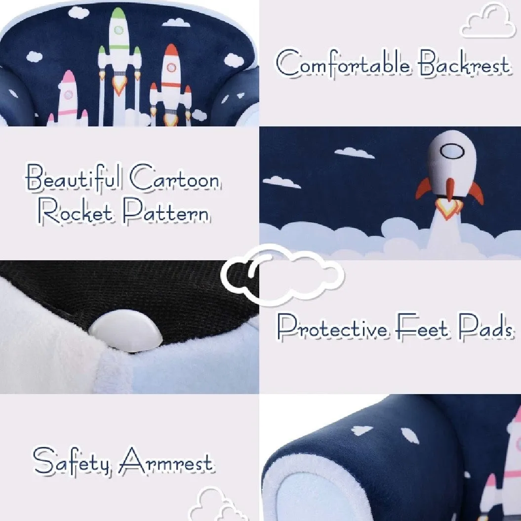 Blast-Off Children’s Rocket Themed Armchair | Blue | 3-9 Years