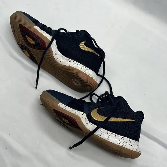 Blue and Gold Nike Kyrie Irving Shoes Youth 2