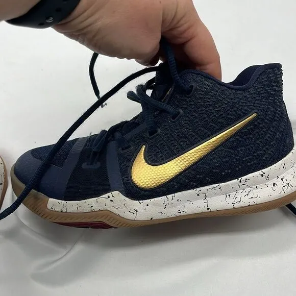 Blue and Gold Nike Kyrie Irving Shoes Youth 2