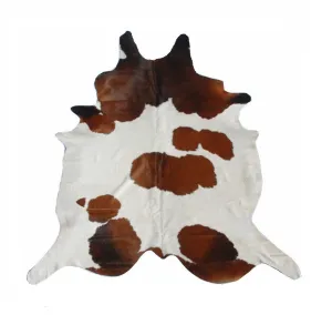 Brown & White Tricolor Premium Brazilian Hide, XL CH16N V