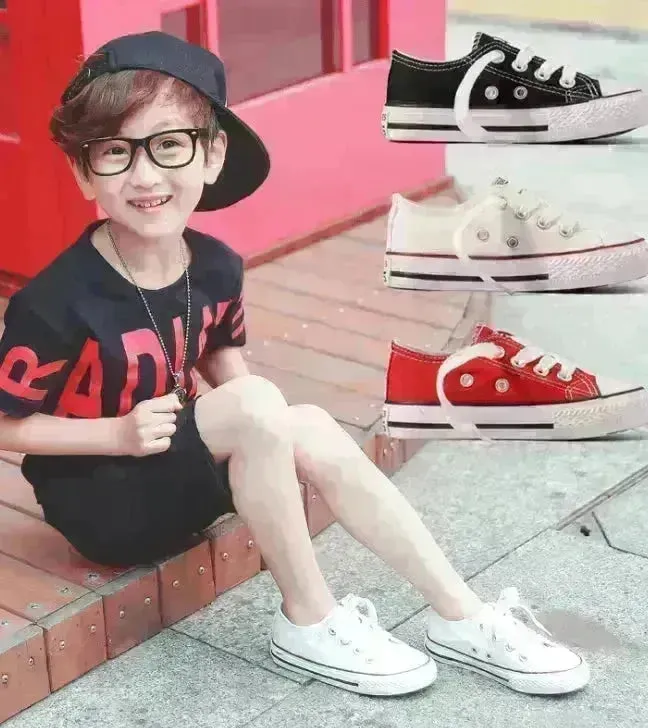Canvas shoes non-slip casual shoes student parent-child shoes new baby shoes white shoes