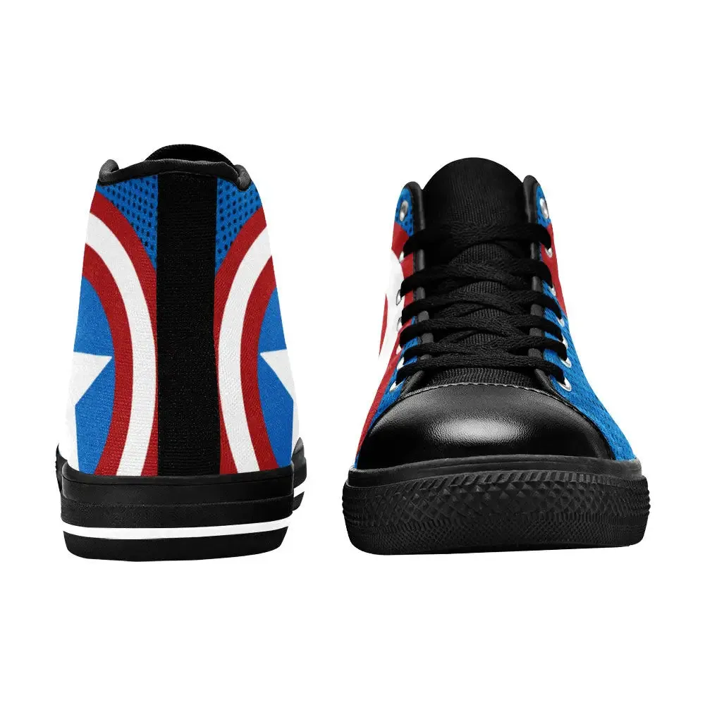 Captain America Shoes High Top Sneakers for Kids and Adults