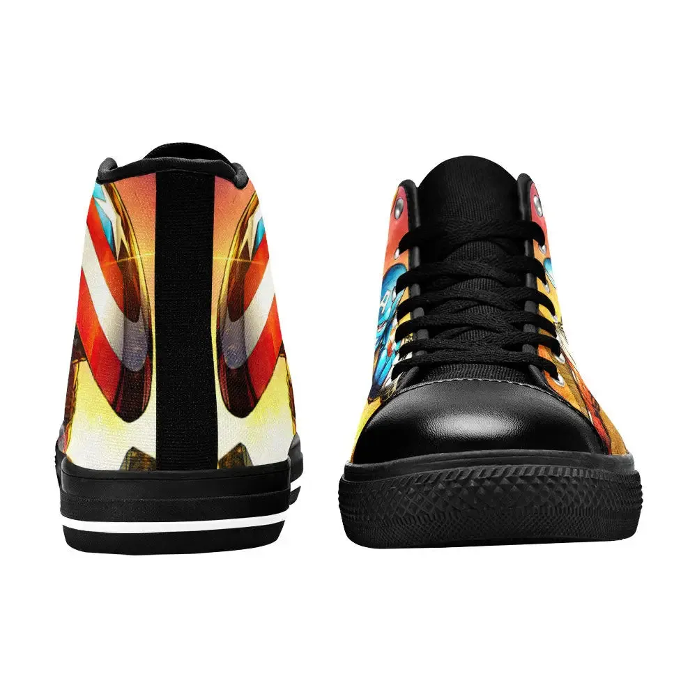 Captain America Winter Soldier Shoes High Top Sneakers for Kids and Adults