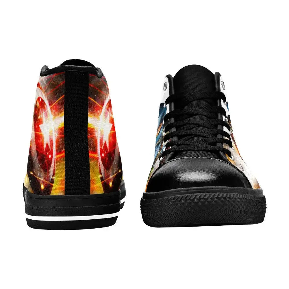 Captain America Winter Soldier Shoes High Top Sneakers for Kids and Adults