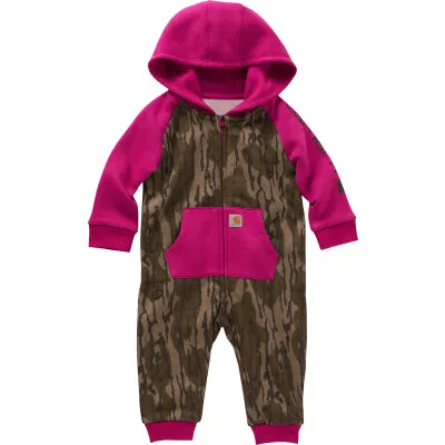 Carhartt Fleece Hooded Camo Full-Zip Long-Sleeve Coveralls for Baby Girls