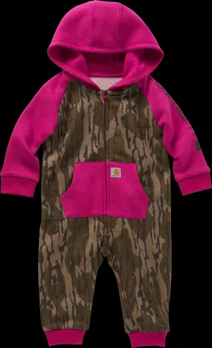 Carhartt Fleece Hooded Camo Full-Zip Long-Sleeve Coveralls for Baby Girls
