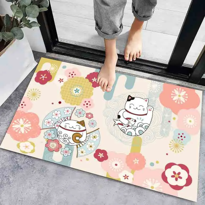 CarpetnRug Anti-slip Door Mat Bath Mats Super Absorbent Home Bathroom Floor Carpet Bedroom Entrance Doormat Carpet Living Room Waterproof