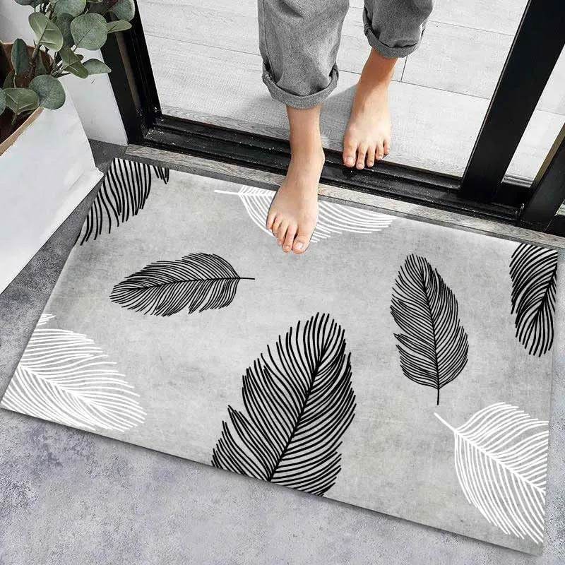 CarpetnRug Anti-slip Door Mat Bath Mats Super Absorbent Home Bathroom Floor Carpet Bedroom Entrance Doormat Carpet Living Room Waterproof