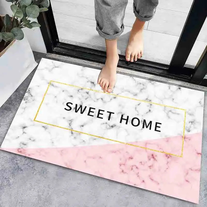 CarpetnRug Anti-slip Door Mat Bath Mats Super Absorbent Home Bathroom Floor Carpet Bedroom Entrance Doormat Carpet Living Room Waterproof