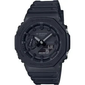 CASIO G-SHOCK CARBON CORE GUARD RUBBER STRAP ALL BLACK MEN WATCH GA-2100-1A1JF