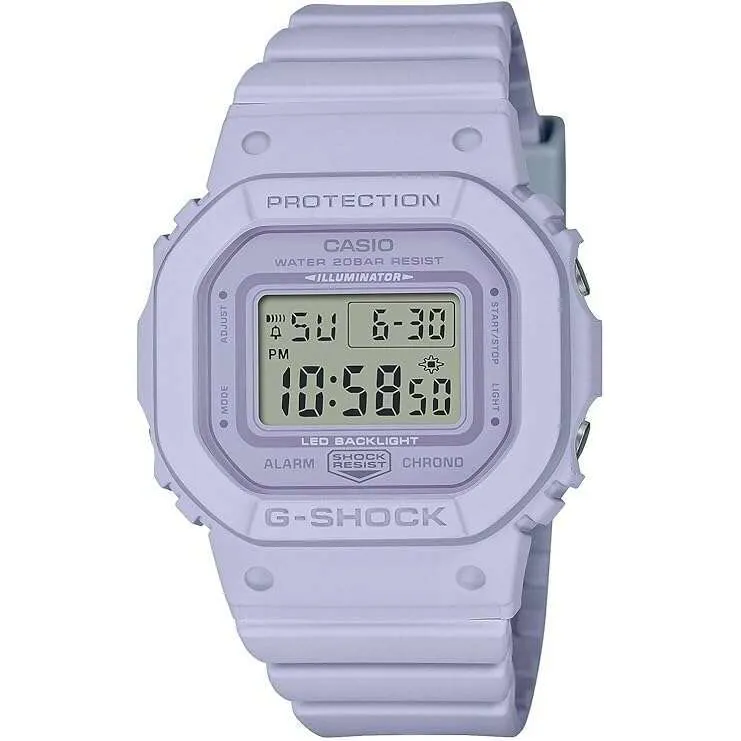 CASIO G-SHOCK MID-SIZE MODEL PURPLE RESIN STRAP DIGITAL DIAL LADIES WATCH GMD-S5600BA-6JF