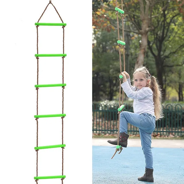 Children's Backyard Ninja Warrior SlackLine Obstacle Course Kit