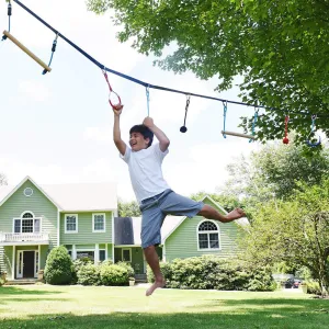 Children's Backyard Ninja Warrior SlackLine Obstacle Course Kit