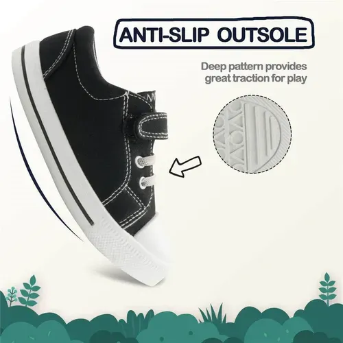 Children's shoes Solid Black boys sneaker  - KKOMFORME