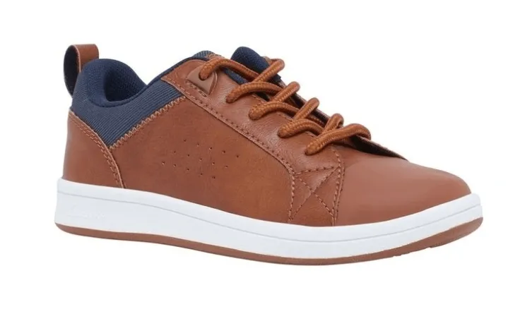 Clarks Kids Denham Boys Sneaker Tan Shoes
