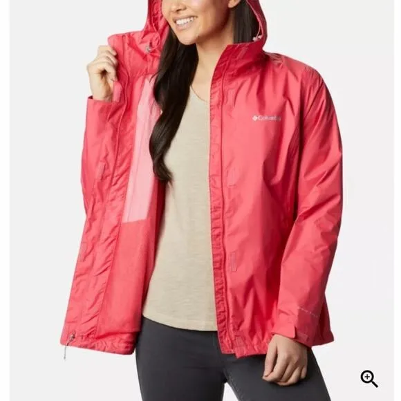 Columbia Rain Jacket Arcadia II Waterproof Breathable Hooded Windbreaker Small
