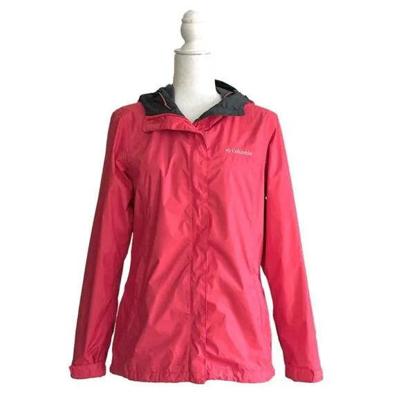 Columbia Rain Jacket Arcadia II Waterproof Breathable Hooded Windbreaker Small
