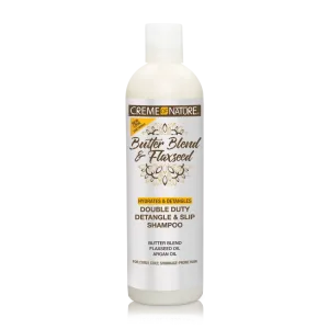 Creme of Nature Butter Blend & Flaxseed Double Duty Detangle & Slip Shampoo 12oz
