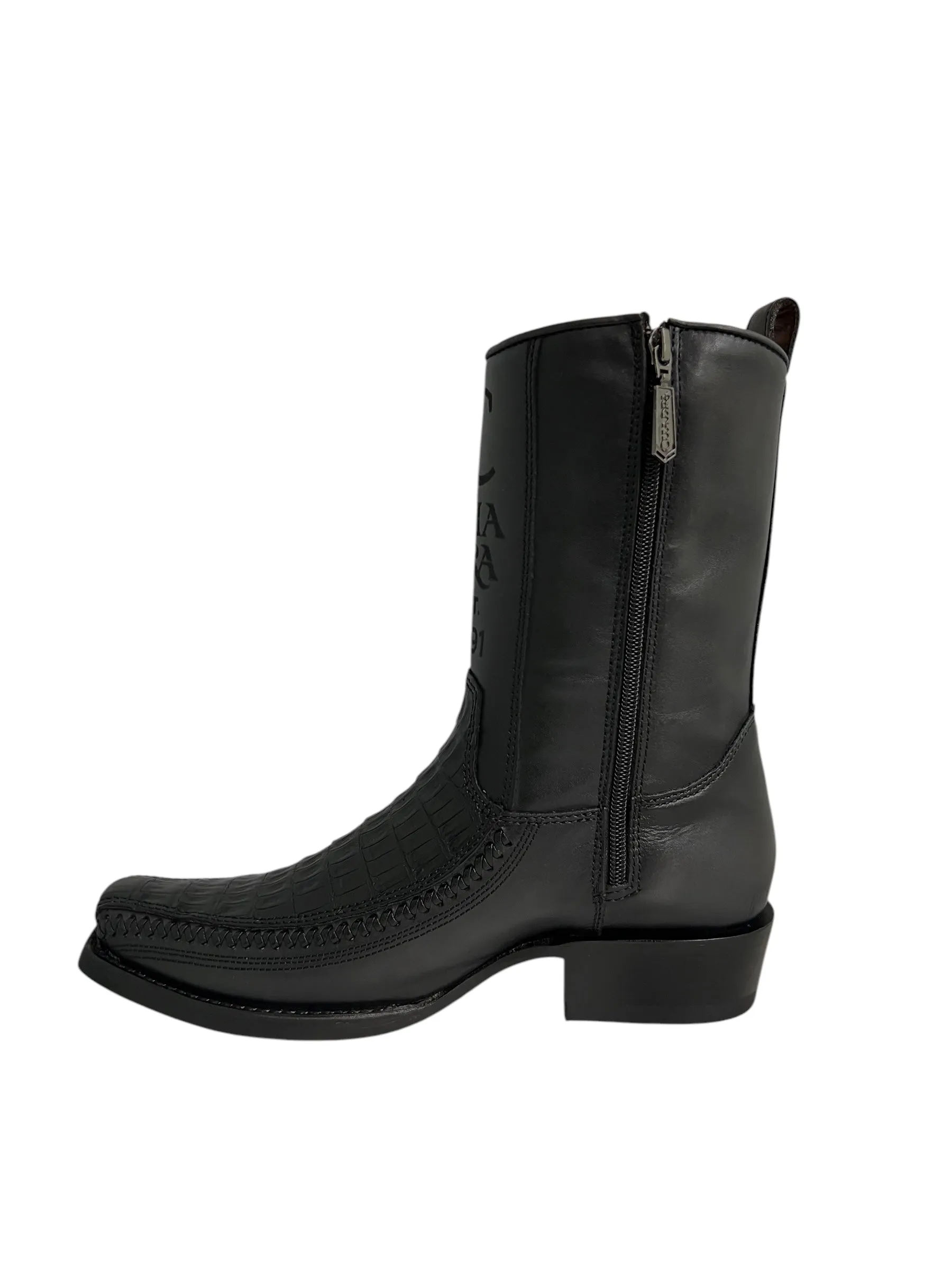 Cuadra Caiman Belly Plunge Laser & Woven Narrow Square Toe - CU805