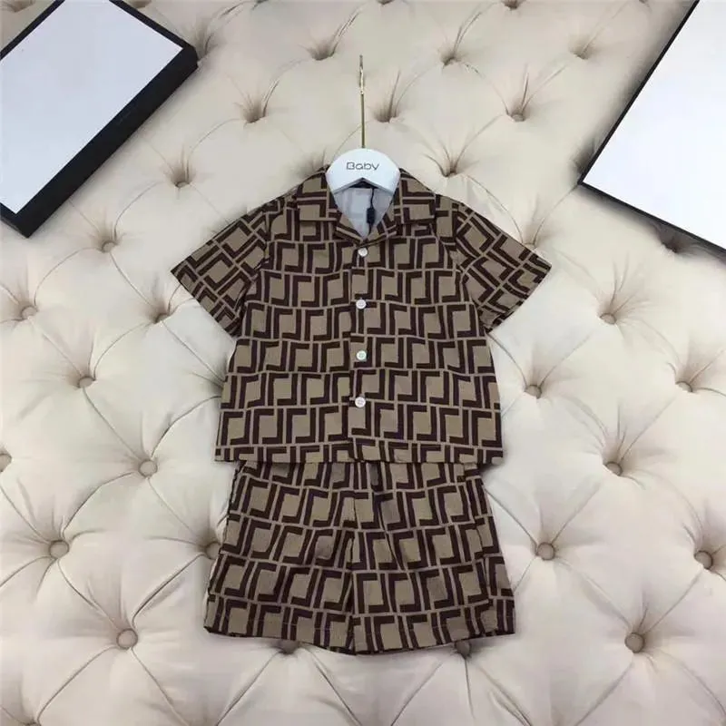 Designer Kids Clothing Sets Girls Shorts Polo Shirt Set High Quality Baby Clothes Breathable Tracksuit Full Letter Cotton Summer Outfit Kid