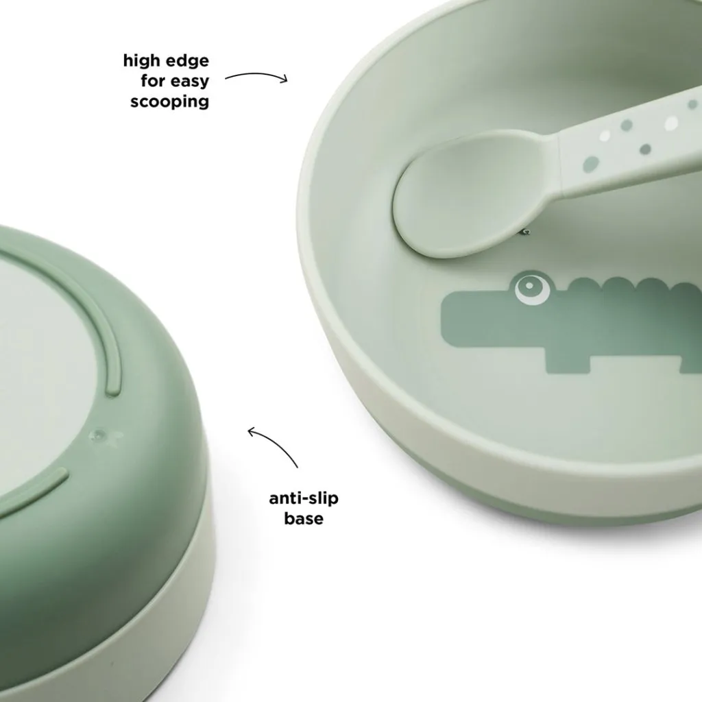 DONE BY DEER Foodie Bowl Croco Green