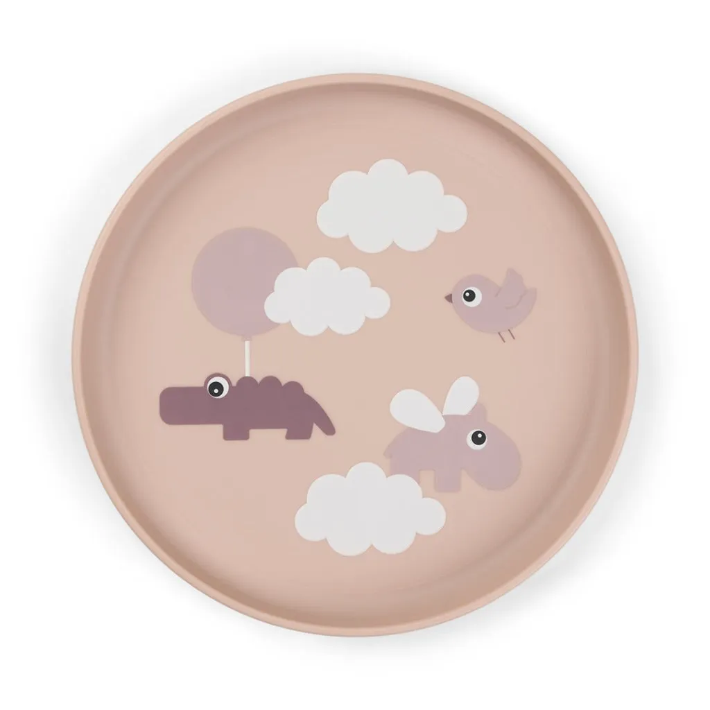 DONE BY DEER Foodie Plate Happy Clouds - Powder