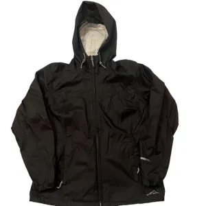 Eddie Bauer Black &amp; Gray Rain Jacket with Weather Edge Size XL