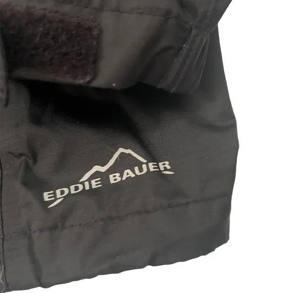 Eddie Bauer Black &amp; Gray Rain Jacket with Weather Edge Size XL