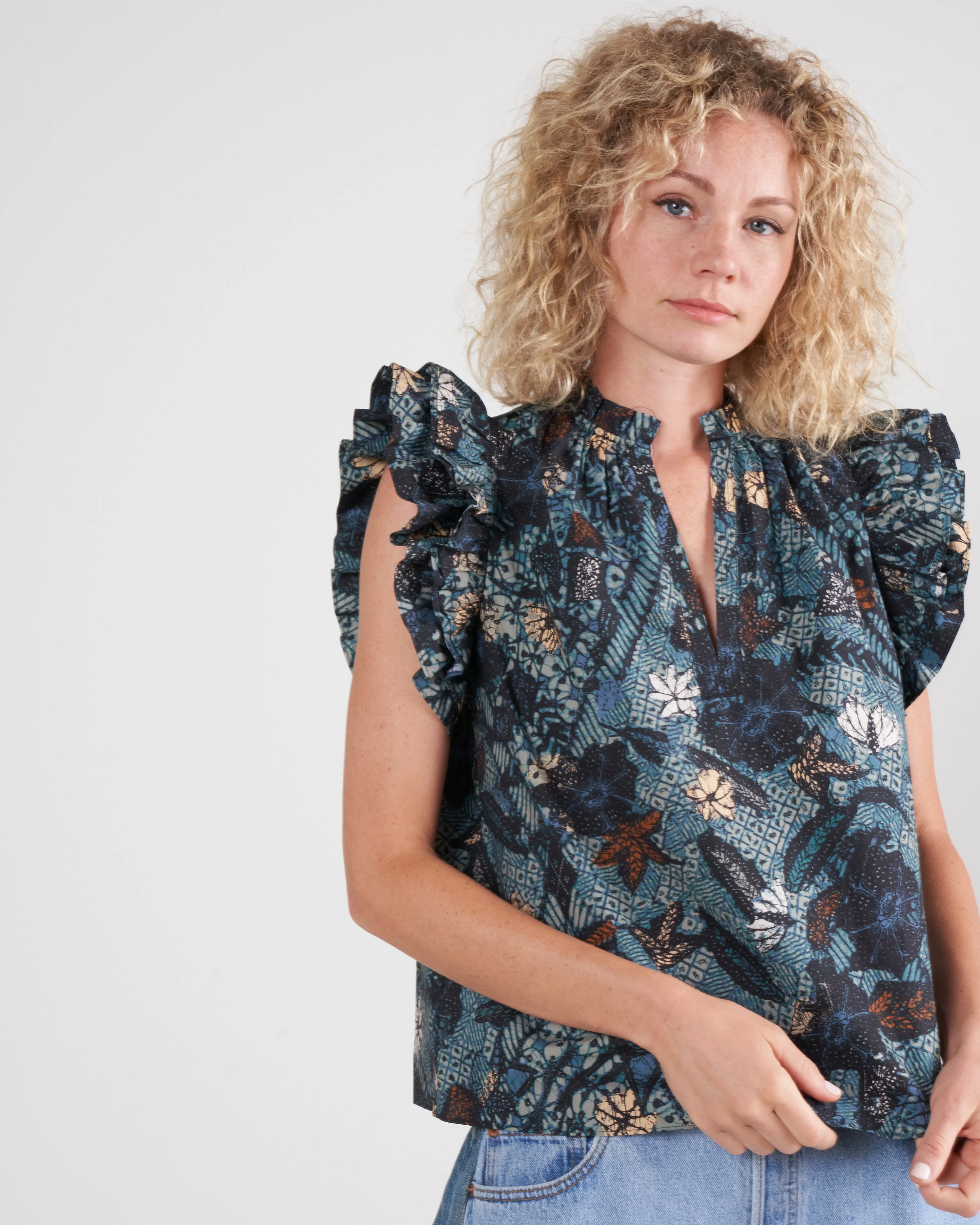 elena top - rainforest rain