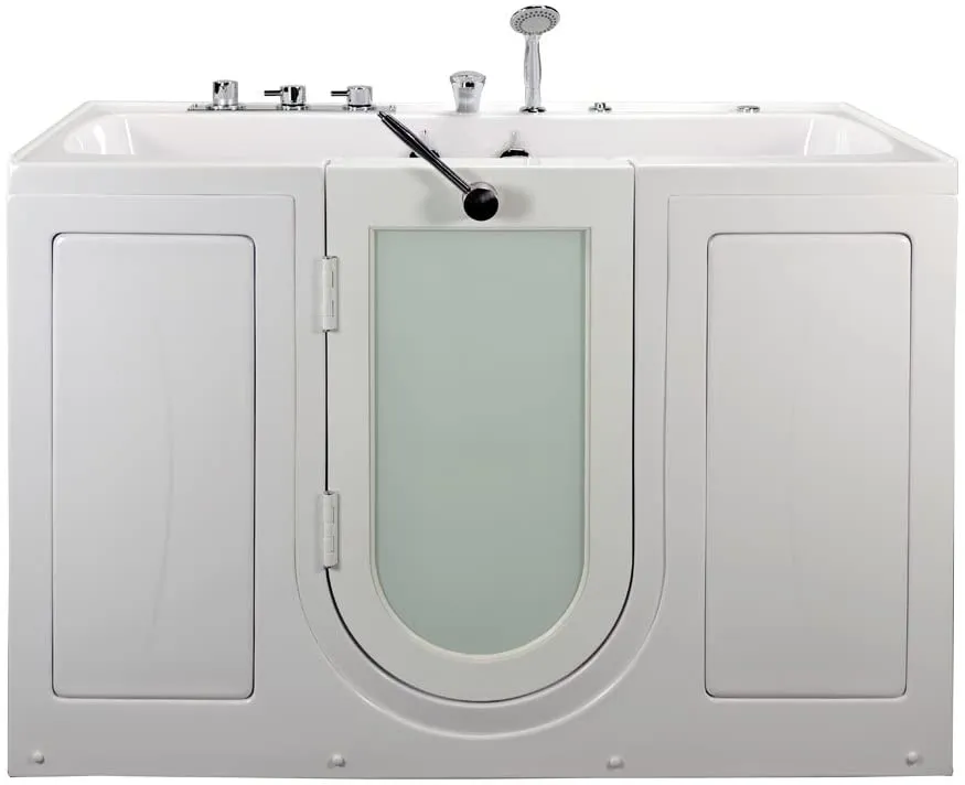 Ella's Bubbles O2SA3060 Tub4Two Acrylic Walk-In Whirlpool Bathtub, 0, White